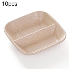 10pcs Kitchen Accessories 2 In 1 Seasoning Sauce Dishes Wheat Straw Salad Saucer Bowl