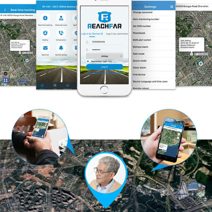 REACHFAR RF-V46-B GPS Smart Tracker WatchBand, Support SOS / Camera / Health Management / 4G LTE / Blood Pressure / Heart Rate, For North America / South America