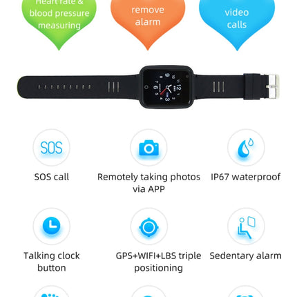 REACHFAR RF-V46-B GPS Smart Tracker WatchBand, Support SOS / Camera / Health Management / 4G LTE / Blood Pressure / Heart Rate, For North America / South America