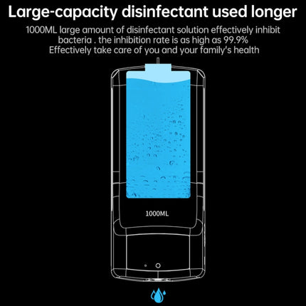 K9 Pro Handsfree Non-contact Body Light-sensitive Distance Sensor Thermometer + 1000ml Automatic Non-contact Liquid Soap Dispenser with Base Mount