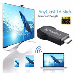 M2 Plus Wireless WiFi Display Dongle Receiver Airplay Miracast DLNA 1080P HDMI TV Stick for iPhone, Samsung, and other Android Smartphones, M2 Plus