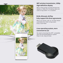 M4 Plus Wireless WiFi Display Dongle Receiver Airplay Miracast DLNA 1080P HDMI TV Stick for iPhone, Samsung, and other Android Smartphones, M4 Plus