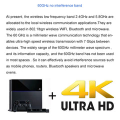 Measy W2H 60GHz 4K Ultra HD Wireless Transmission Kit, Transmission Distance: 30m, UK Plug, 4K