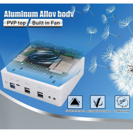 HYSTOU M3 Windows / Linux System Mini PC, Intel Core i7-10610U 4 Core 8 Threads up to 4.9GHz, Support M.2, 32GB RAM DDR4 + 1TB SSD