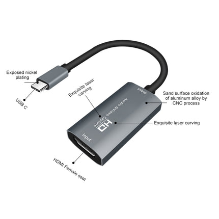 Z29A HDMI Female to USB-C / Type-C Male Video Audio Capture Box, Z29A
