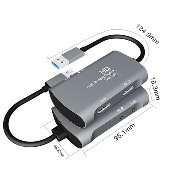 Z30 HDMI Female + Mic to HDMI Female + Audio + USB 2.0 Video Capture Box, Z30