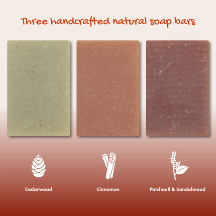 Trio Gift Set - Cedarwood, Cinnamon, Patchouli & Sandalwood