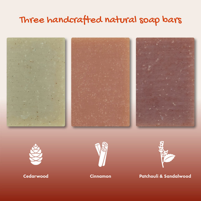 Trio Gift Set - Cedarwood, Cinnamon, Patchouli & Sandalwood