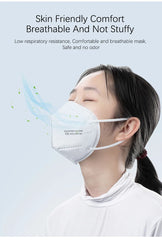 10-200PCS mascarillas fpp2 Black KN95 CE Certified FFP2 face mask mascarilla kn95 5Layers Non-wove Adult ffp2 mask kn95 reusable