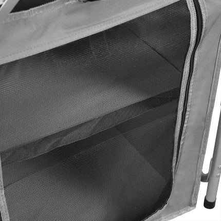 WOLTU Aluminium Foldable Camping Cabinet Travel Kitchen Cooking Storage Rack BBQ Table with Carry Bag for Outdoor  Garden Picnic