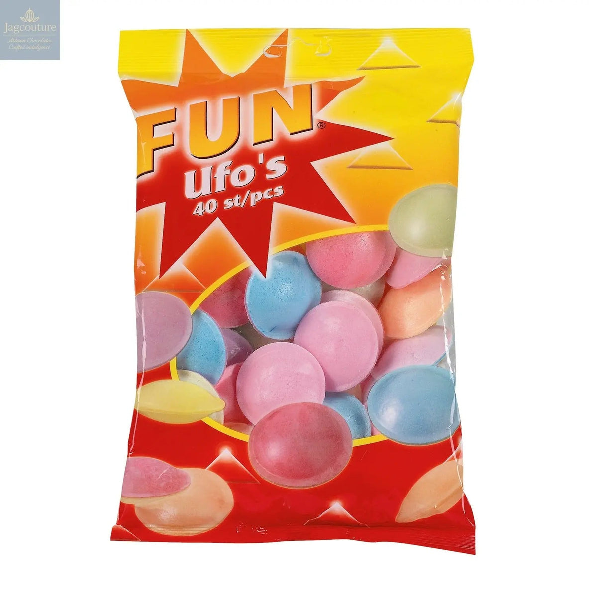 UFOs - citric fruit sherbet filled flying saucers in bag 40pcs
