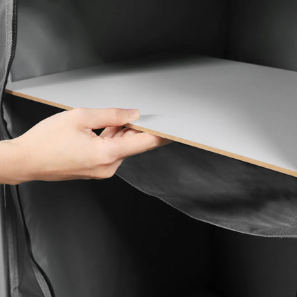 WOLTU Aluminium Foldable Camping Cabinet Travel Kitchen Cooking Storage Rack BBQ Table with Carry Bag for Outdoor  Garden Picnic