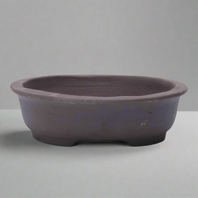 Unglazed Bonsai Pot Oval | 18cm x 16cm x 4cm | YB1121