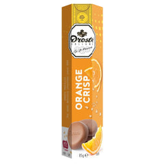 Milk chocolate orange crisp pastilles in tube
