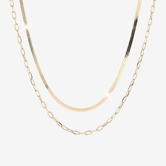 18ct Gold Vermeil On Silver 2 Strand Necklace