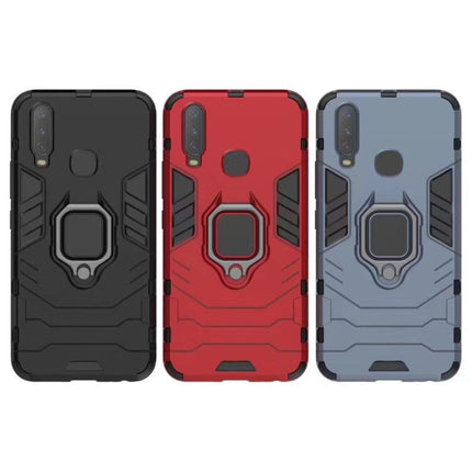 PC + TPU Shockproof Protective Case for Vivo Y17, with Magnetic Ring Holder