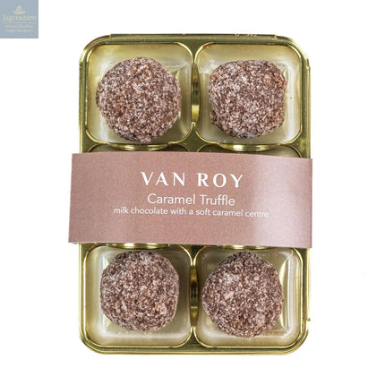 Van Roy 6 pack of caramel truffles in cello
