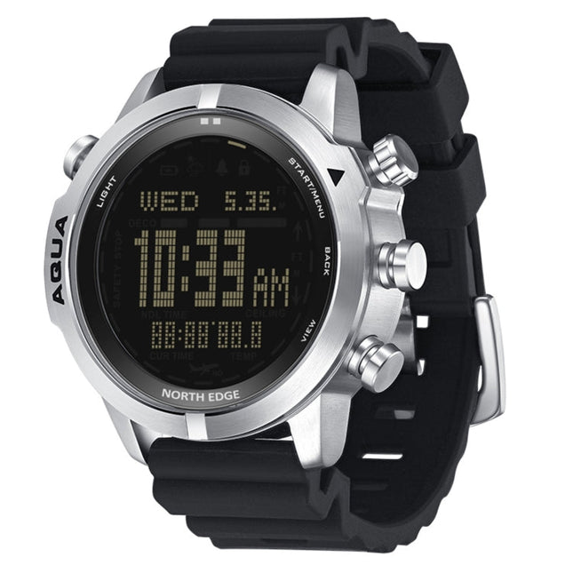 NORTH EDGE AQUA 100m Waterproof Scuba Diver Smart Watch, Support Luminous Display & Compass Mode, AQUA