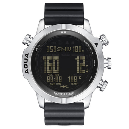 NORTH EDGE AQUA 100m Waterproof Scuba Diver Smart Watch, Support Luminous Display & Compass Mode, AQUA