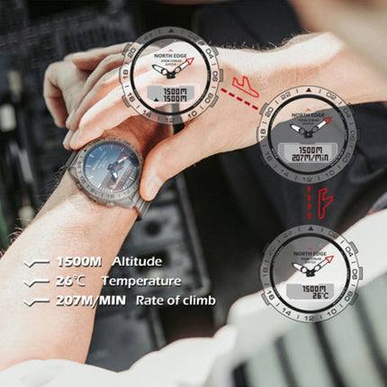 North Edge GAVIA Men Outdoor Sport 50m Waterproof Smart Digital Watch Diving Watch, Support Barometer & Pedometer