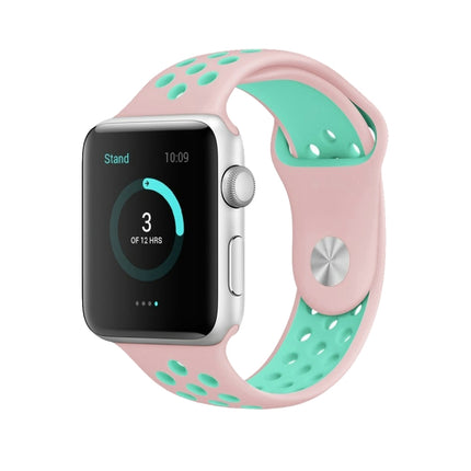 For Apple Watch Series 10 42mm / 9&8&7 41mm / SE 3&SE 2&6&SE&5&4 40mm / 3&2&1 38mm Fashionable Classical Silicone Sport Watch Band(Grey White)
