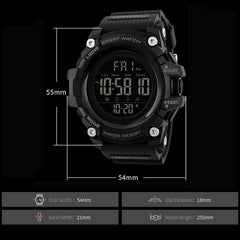 SKMEI 1384 Multifunctional Men Outdoor Fashion Noctilucent Waterproof LED Digital Watch