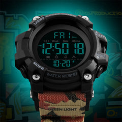 SKMEI 1384 Multifunctional Men Outdoor Fashion Noctilucent Waterproof LED Digital Watch