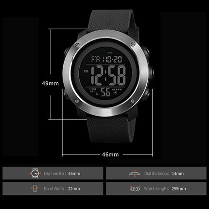 SKMEI 1426 Multifunctional Outdoor Fashion Noctilucent Waterproof White Machine Rubber Ring Digital Watch