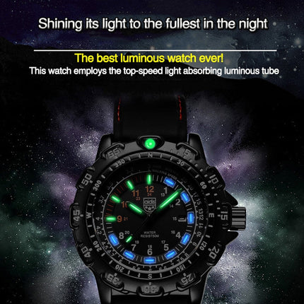 addies MY-049 Outdoor Sports Multifunctional Waterproof Luminous Watch Silicone Watchstrap Watch for Men