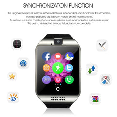 Q18 1.54 inch TFT Screen MTK6260A 360MHz Bluetooth 3.0 Smart Watch Phone, 128M + 64M Memory