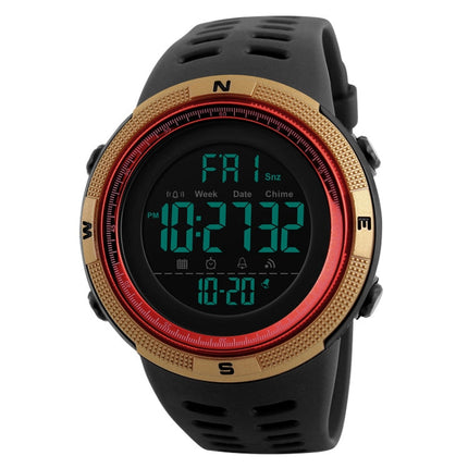 SKMEI 1251 Men Fashionable Outdoor 50m Waterproof Sports Watch Digital Watch with PU Watchband