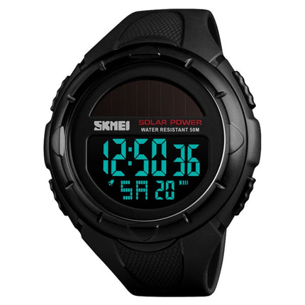 SKMEI 1405 Fashion Solar Power Outdoor Sports Watch Multifunctional 50m Waterproof Men Digital Watch