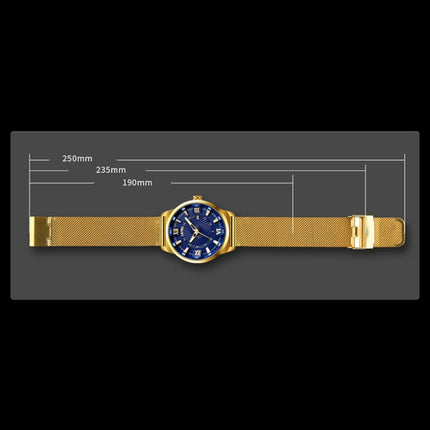 SKMEI 9166 Fashion Men Business Watch 30m Waterproof Metal Quartz Wristwatch
