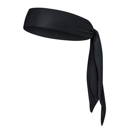 Unisex Sweat Wicking Stretchy Exercise Yoga Gym Bandana Headband Sweatband Head Tie Scarf Wrap, Size: 1.2*0.06m, Headband Sweatband (Black)