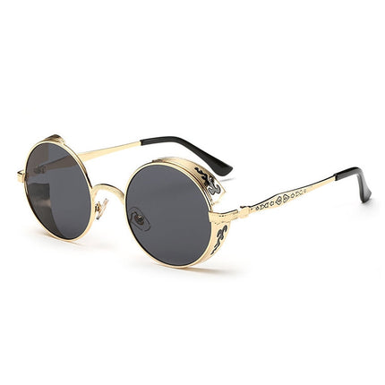 Retro Carved Round Sunglasses, Sunglasses#silver frame gray sheet, Sunglasses#silver frame white mercury, Sunglasses#rimmed gray tablets, Sunglasses#Tyrant gold box gold, Sunglasses#Gold frame gray sheet, Sunglasses#Gold frame red film                 ...
