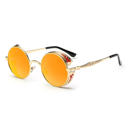 Retro Carved Round Sunglasses, Sunglasses#silver frame gray sheet, Sunglasses#silver frame white mercury, Sunglasses#rimmed gray tablets, Sunglasses#Tyrant gold box gold, Sunglasses#Gold frame gray sheet, Sunglasses#Gold frame red film                 ...