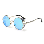 Sunglasses#silver frame ice blue / Sunglasses&silver frame ice blue
