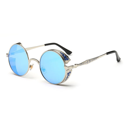 Retro Carved Round Sunglasses, Sunglasses#silver frame gray sheet, Sunglasses#silver frame white mercury, Sunglasses#rimmed gray tablets, Sunglasses#Tyrant gold box gold, Sunglasses#Gold frame gray sheet, Sunglasses#Gold frame red film                 ...