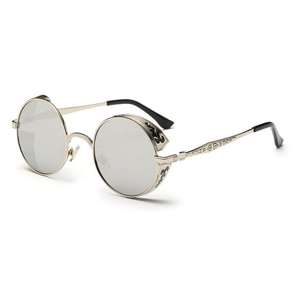 Retro Carved Round Sunglasses, Sunglasses#silver frame gray sheet, Sunglasses#silver frame white mercury, Sunglasses#rimmed gray tablets, Sunglasses#Tyrant gold box gold, Sunglasses#Gold frame gray sheet, Sunglasses#Gold frame red film                 ...