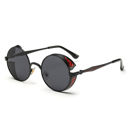 Retro Carved Round Sunglasses, Sunglasses#silver frame gray sheet, Sunglasses#silver frame white mercury, Sunglasses#rimmed gray tablets, Sunglasses#Tyrant gold box gold, Sunglasses#Gold frame gray sheet, Sunglasses#Gold frame red film                 ...