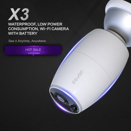 X3 1080P WiFi Smart Video IP54 Waterproof Digital Camera Door Viewer, Support TF Card & Infrared Night Vision