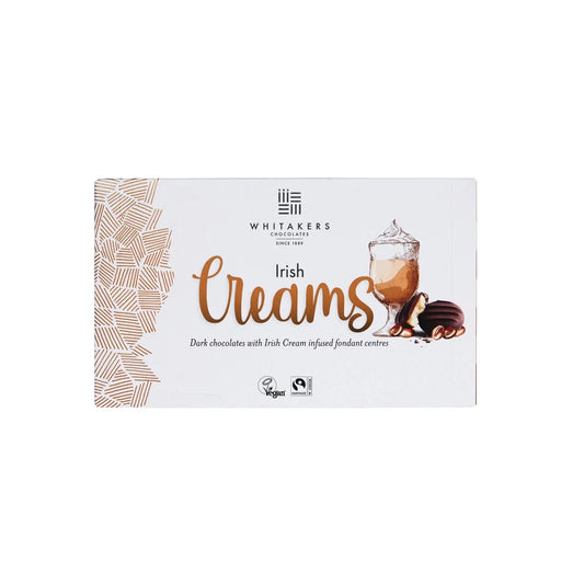 Whitakers dark chocolate covered Irish Cream fondant creams in carton