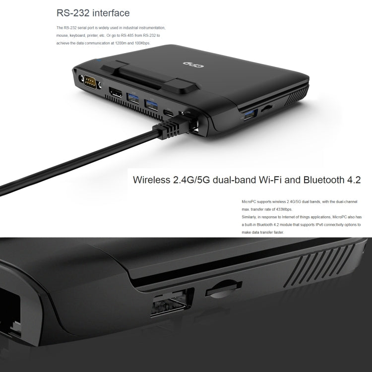 Windows 10 Intel Celeron N4120 Quad Core, Support Dual Band WiFi & Bluetooth & TF Card, US Plug