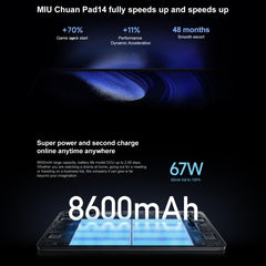 MIUI 14 Qualcomm Snapdragon 8+ 4nm Octa Core up to 3.2GHz, 20MP HD Front Camera, 8600mAh Battery, 8GB+256GB