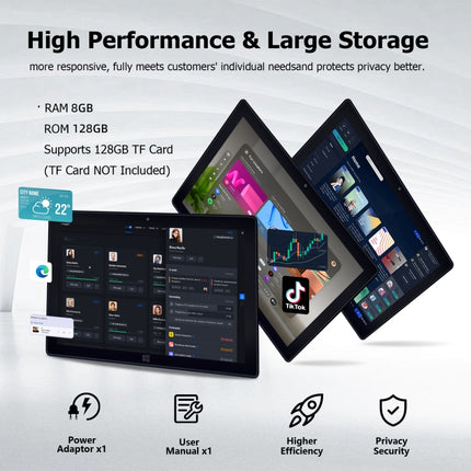 Windows 10, Intel Celeron J3455 Quad Core, Support TF Card & HDMI & BT & Dual WiFi, Not Included Keyboard, N4000 4-Core 8GB+128GB