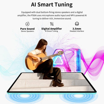 Teclast P50AI WiFi Tablet PC, 6GB+128GB, 11 inch Android 15 Allwinner A733 Octa Core with NPU, P50AI
