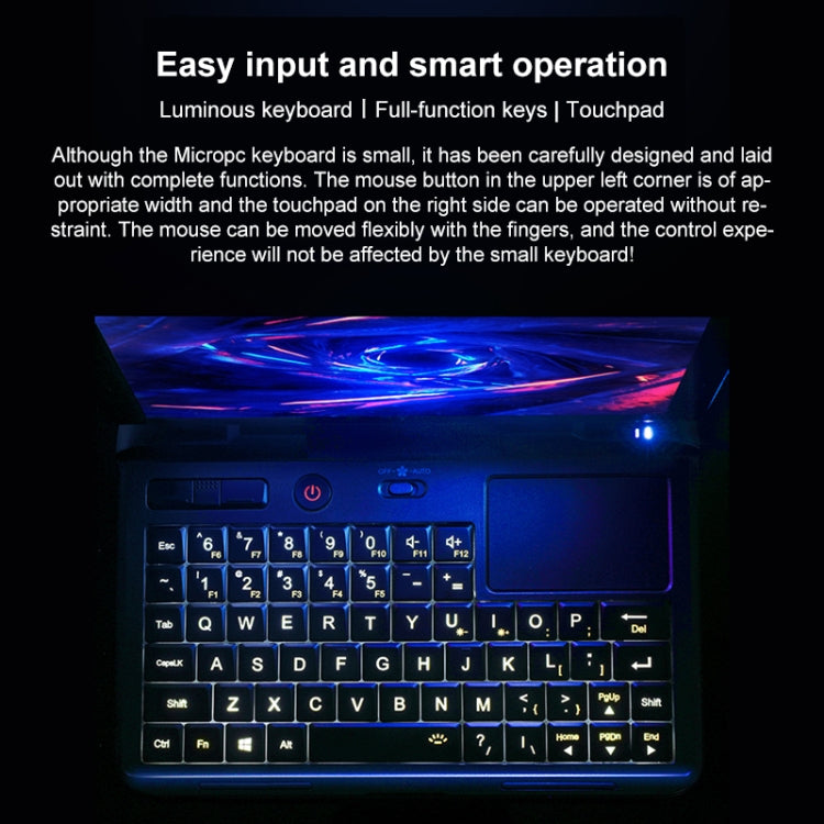 GPD MicroPC Mini Gaming Laptop, 6.0 inch, 8GB+256GB, Windows 10 Intel Celeron N4120 Quad Core, Support Dual Band WiFi & Bluetooth & TF Card, UK Plug