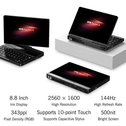 GPD Pocket 4 Handheld Gaming PC, 16GB+1TB, 8.8 inch Windows 11 Home AMD Ryzen 7 8840U, US Plug