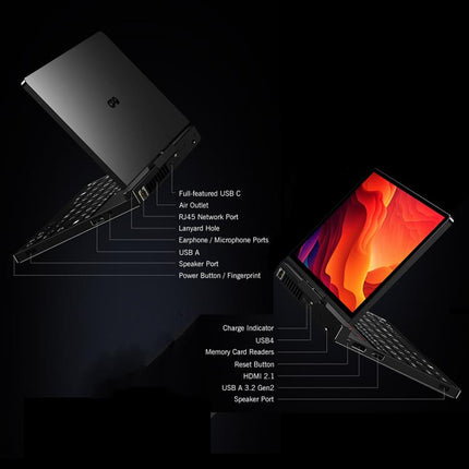 GPD Pocket 4 Handheld Gaming PC, 32GB+2TB, 8.8 inch Windows 11 Home AMD Ryzen AI 9 HX 370, EU Plug