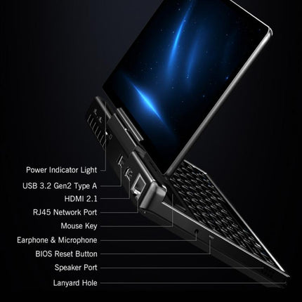 GPD MicroPC 2 Handheld Gaming PC, 16GB+512GB, 7 inch Windows 11 Pro Intel Processor N250, US Plug